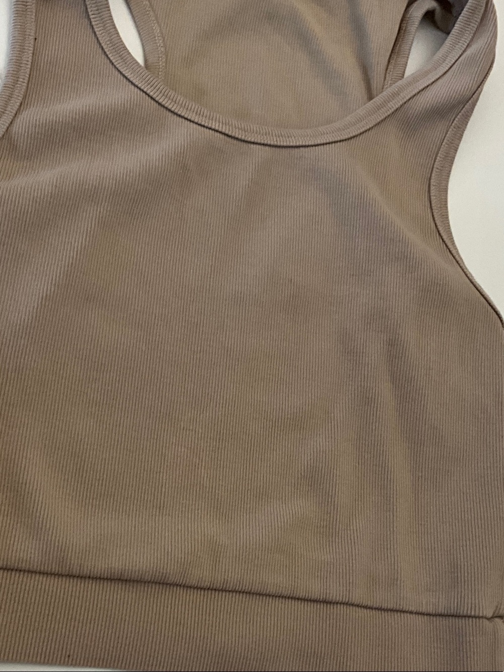 Bra 30 ribbed Tank Top in Taupe